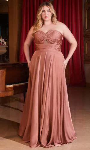 Ladivine 7496C - Sweetheart Knotted Evening Gown