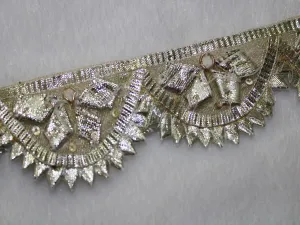 Light Golden Scalloped Gota Work Embroidered Border