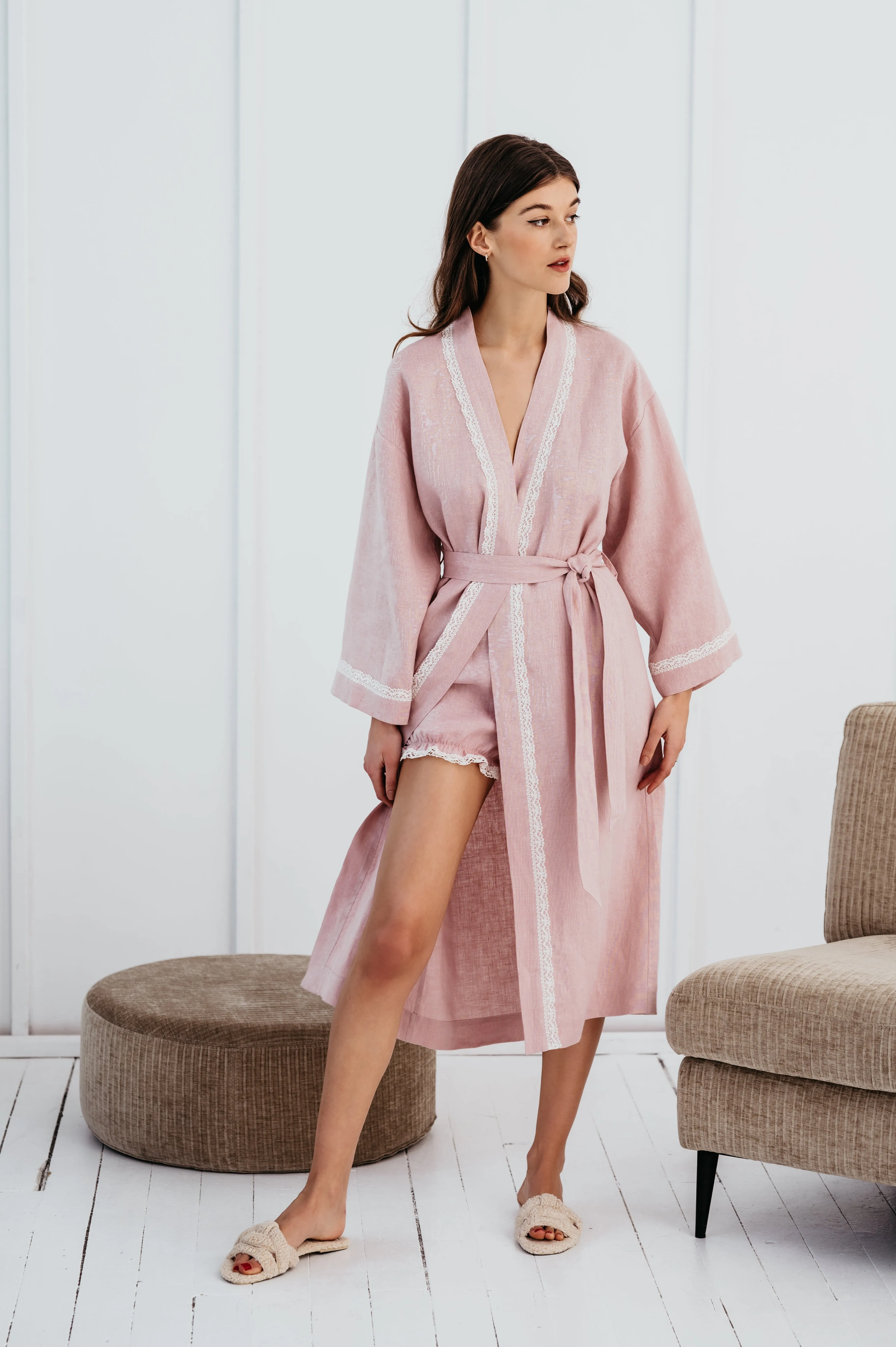 Linen Bloomers with Ruffles