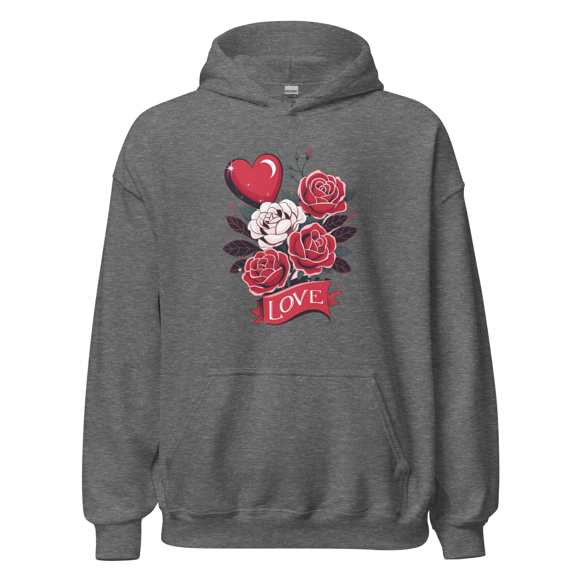 Love Floral - Cozy Valentine’s Day Hoodie – Romantic Designs for 2025