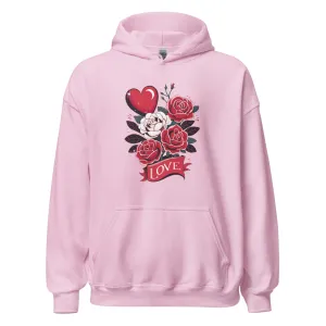Love Floral - Cozy Valentine’s Day Hoodie – Romantic Designs for 2025