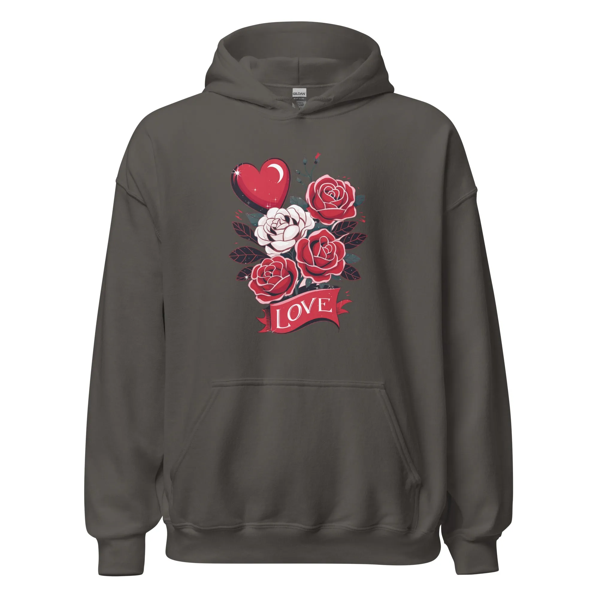 Love Floral - Cozy Valentine’s Day Hoodie – Romantic Designs for 2025
