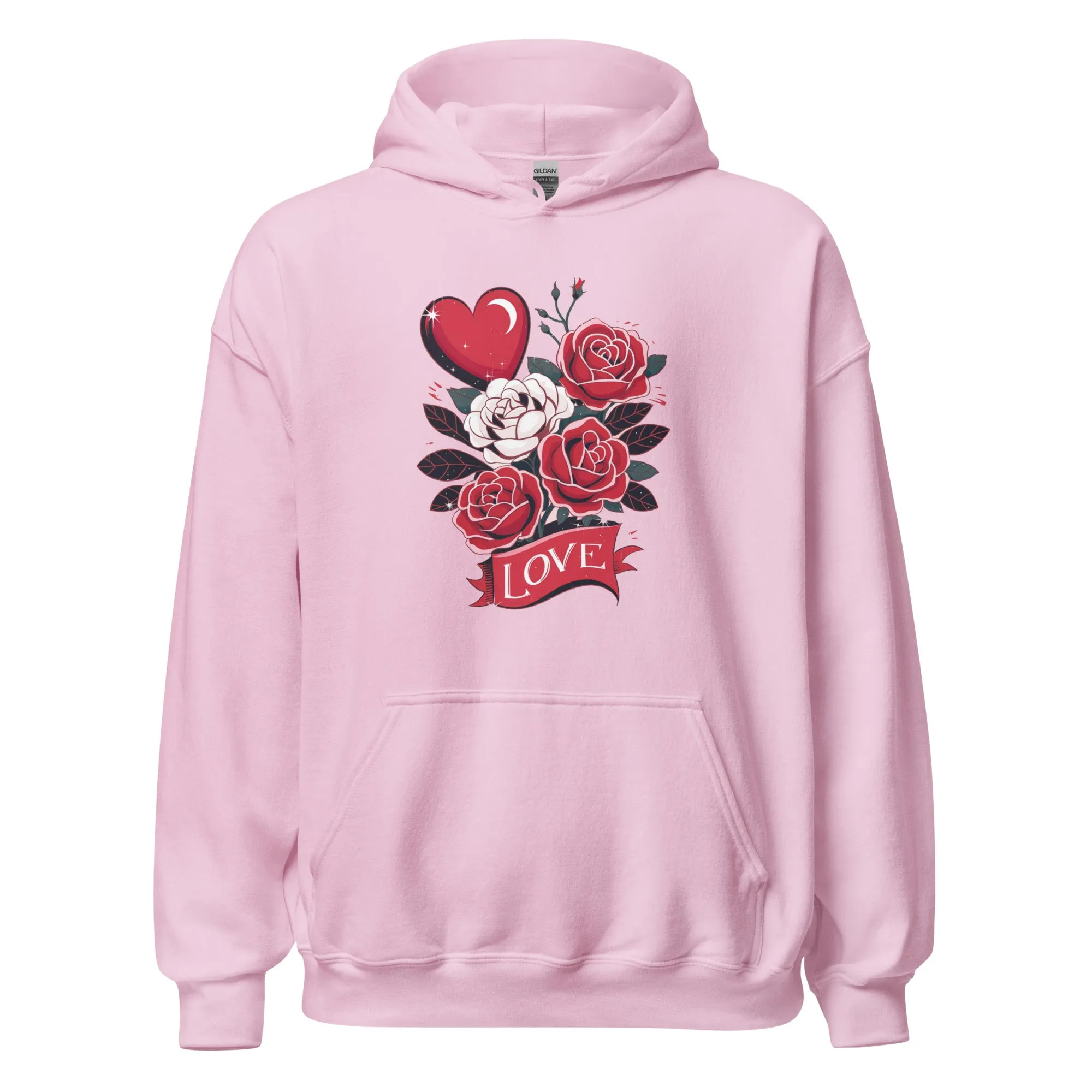 Love Floral - Cozy Valentine’s Day Hoodie – Romantic Designs for 2025