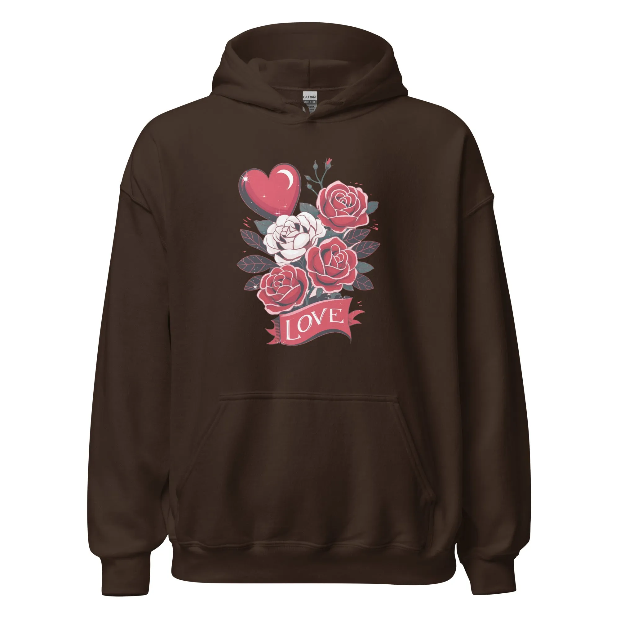 Love Floral - Cozy Valentine’s Day Hoodie – Romantic Designs for 2025