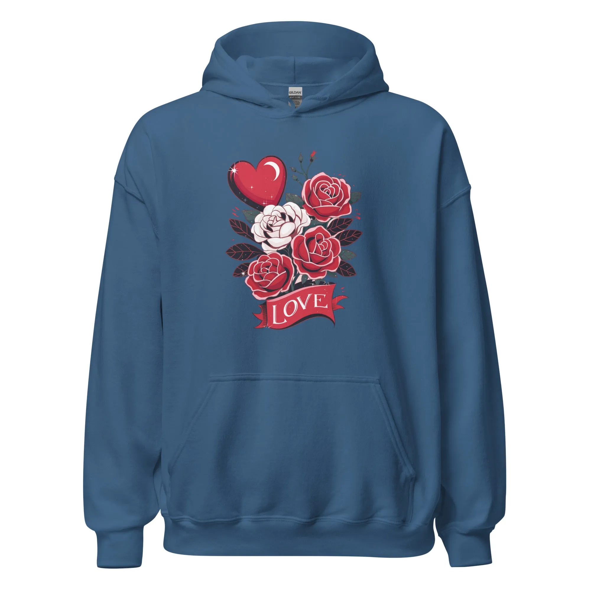Love Floral - Cozy Valentine’s Day Hoodie – Romantic Designs for 2025