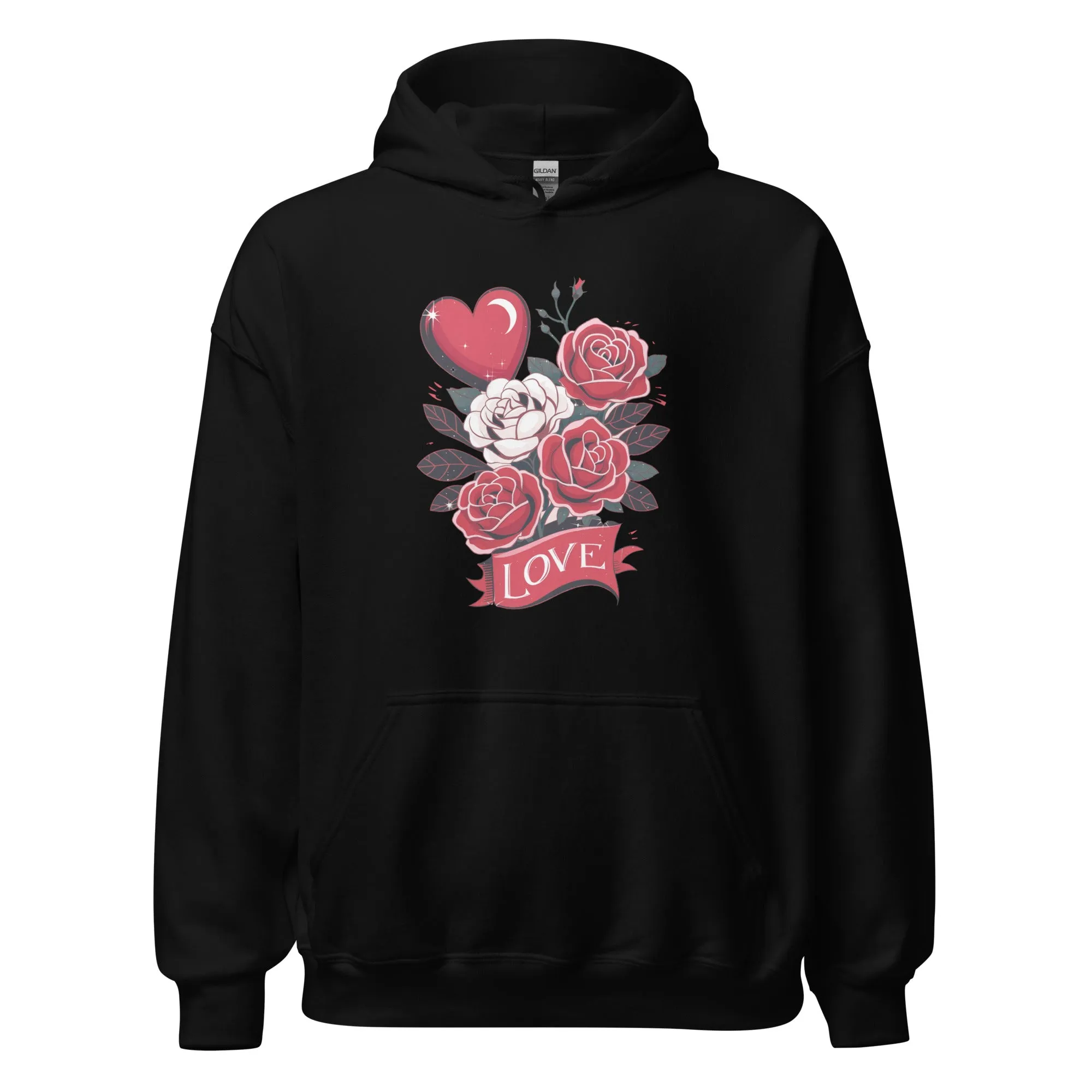 Love Floral - Cozy Valentine’s Day Hoodie – Romantic Designs for 2025