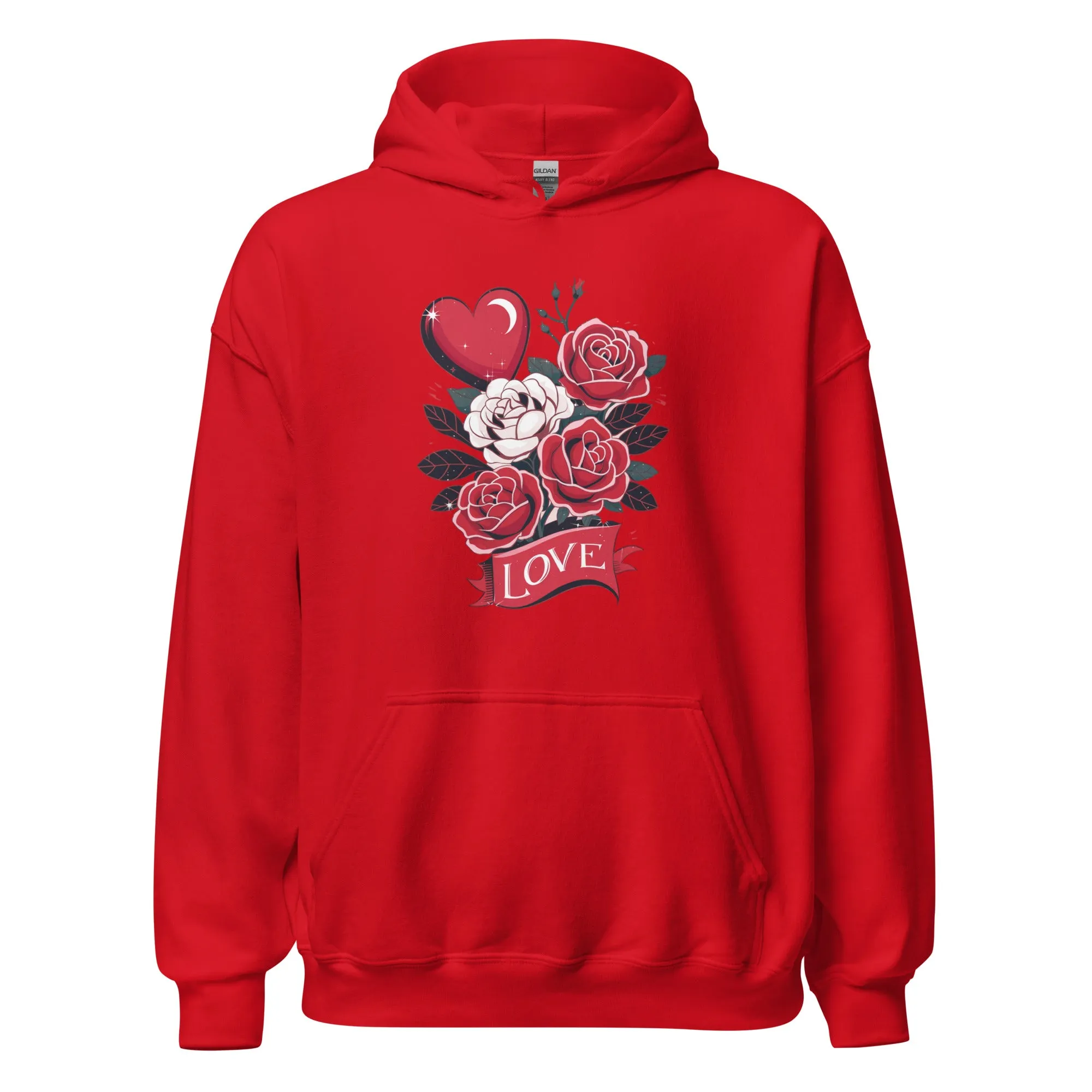 Love Floral - Cozy Valentine’s Day Hoodie – Romantic Designs for 2025