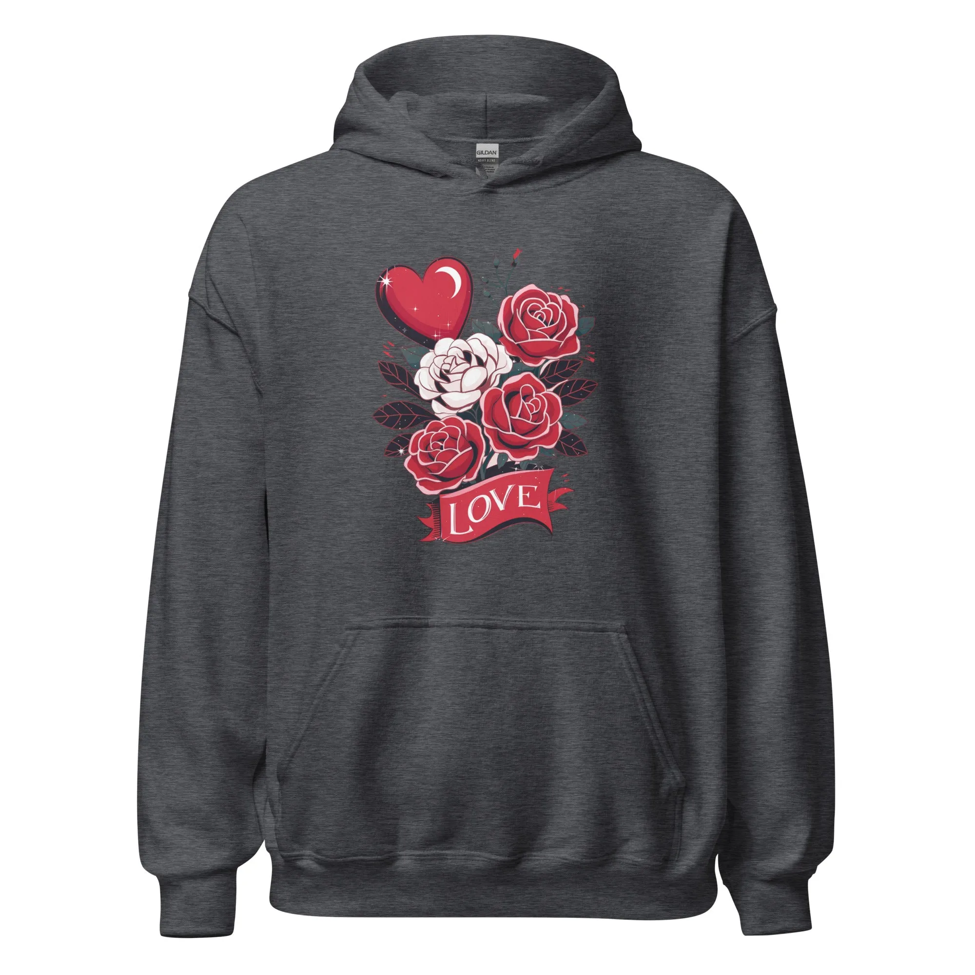 Love Floral - Cozy Valentine’s Day Hoodie – Romantic Designs for 2025