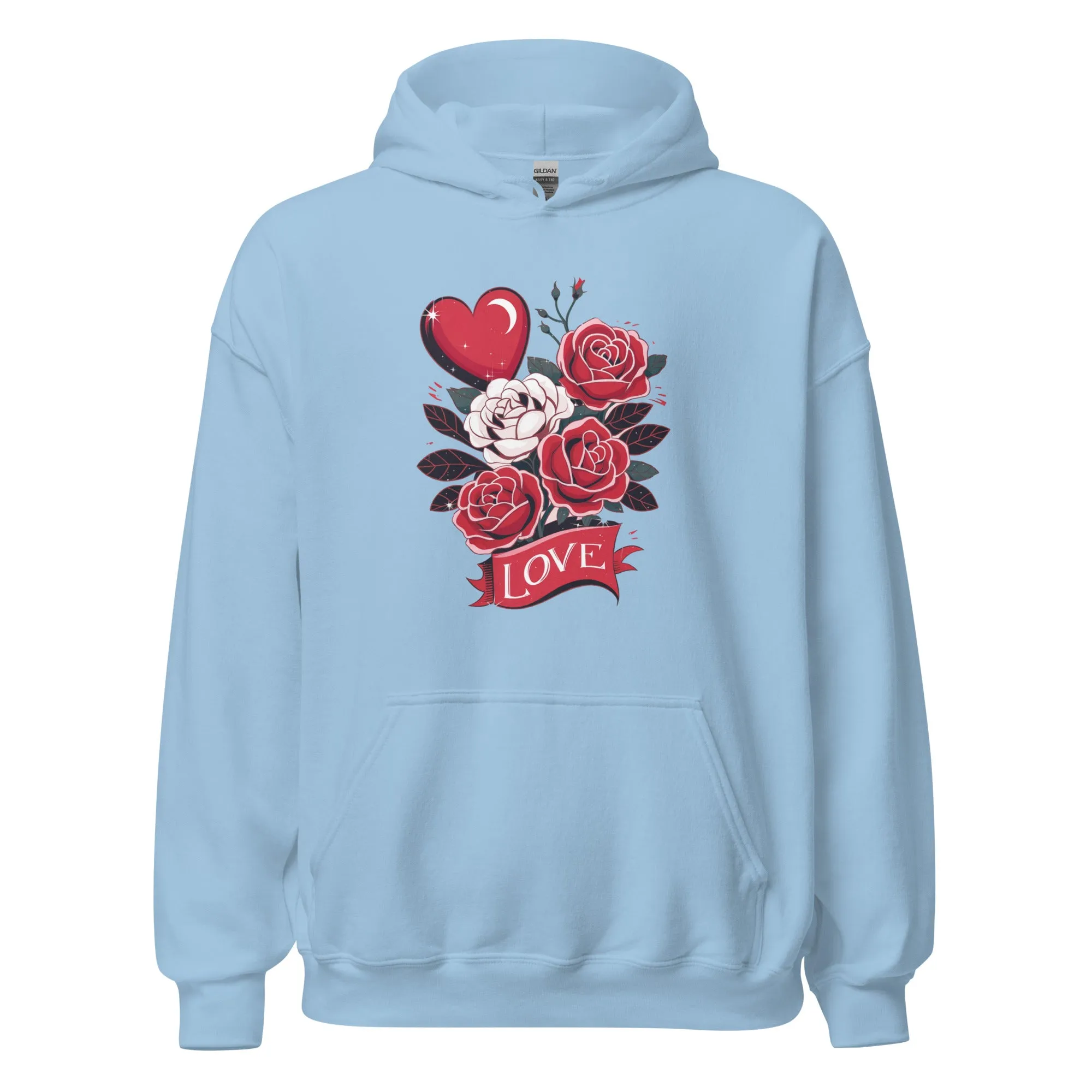 Love Floral - Cozy Valentine’s Day Hoodie – Romantic Designs for 2025