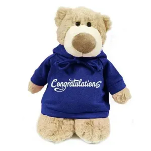 Mascot Bear with Hoodie - Congratulations! - 28CM