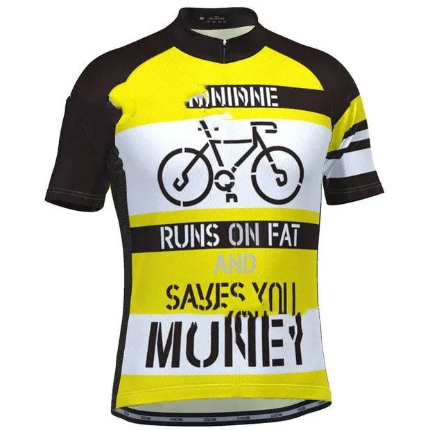 Men's Blue Breathable Cycling Jersey for Summer