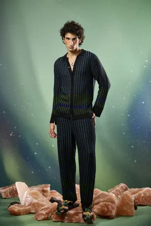 Midnight Mosaic Knitted Trousers