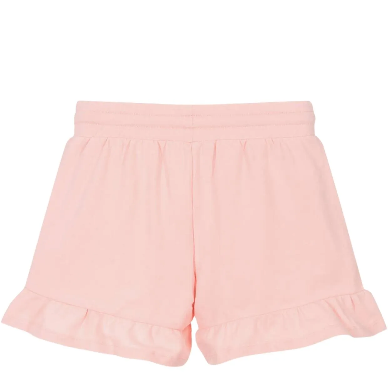 Moschino Kids Printed Logo Pink Sweat Frilled Shorts