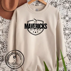 MSHS Swim- Mavericks Diving Star Sand Crewneck Sweatshirt (Adult Sizes only)