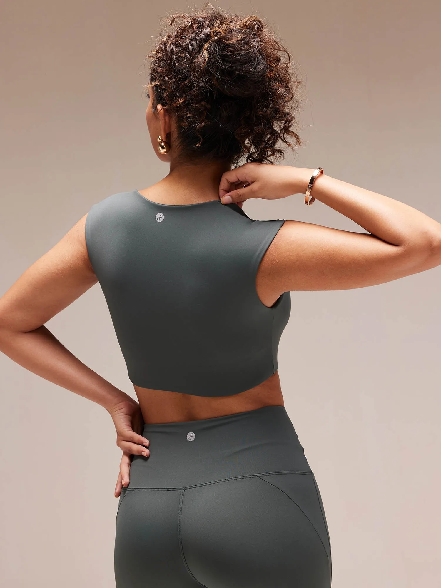 Olive Radiant Sweetheart Neck top