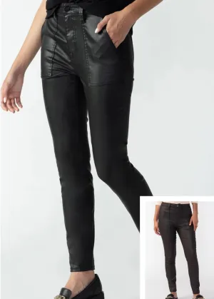 patch pocket coated skinny jean