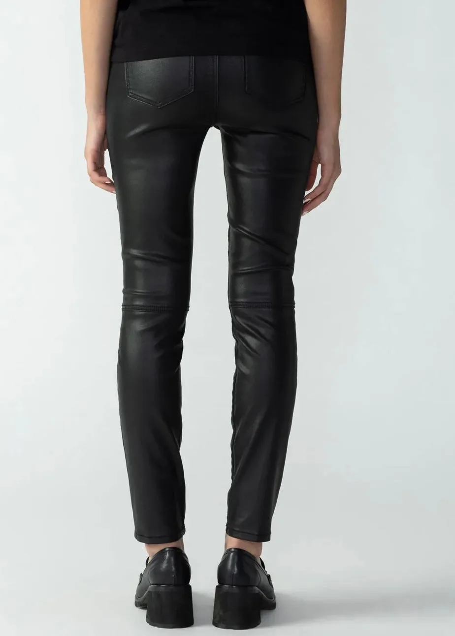 patch pocket coated skinny jean