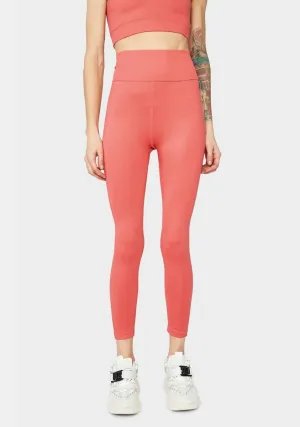 Peach Eyes On The Prize High Waist Leggings