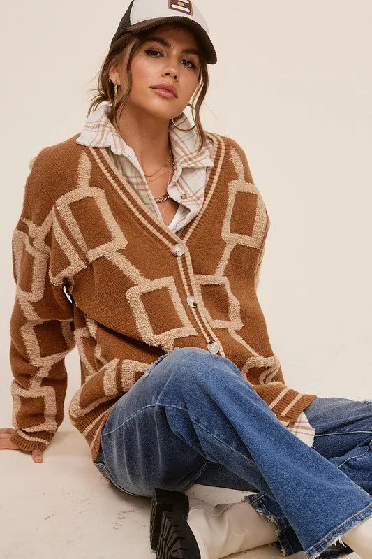 Reina Gold Button Cardigan