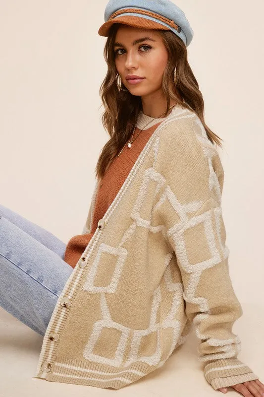 Reina Gold Button Cardigan