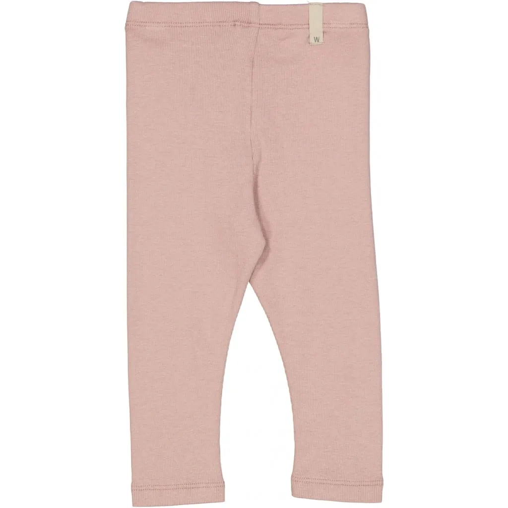 Rib Leggings - powder brown
