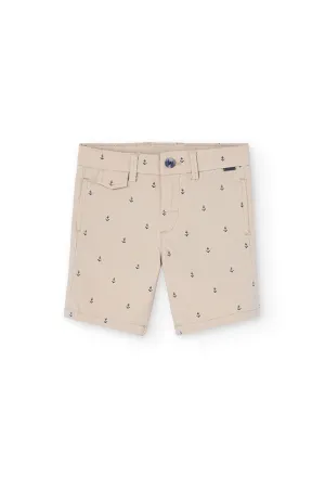 Satin bermuda shorts for boy -BCI - 738378