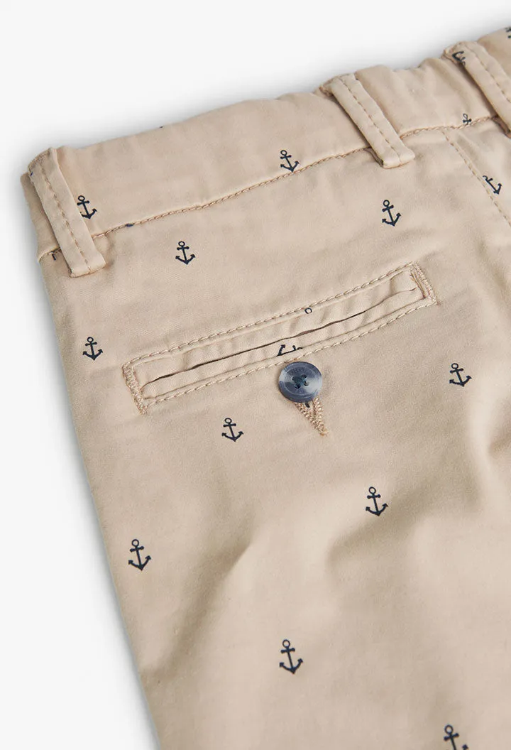Satin bermuda shorts for boy -BCI - 738378