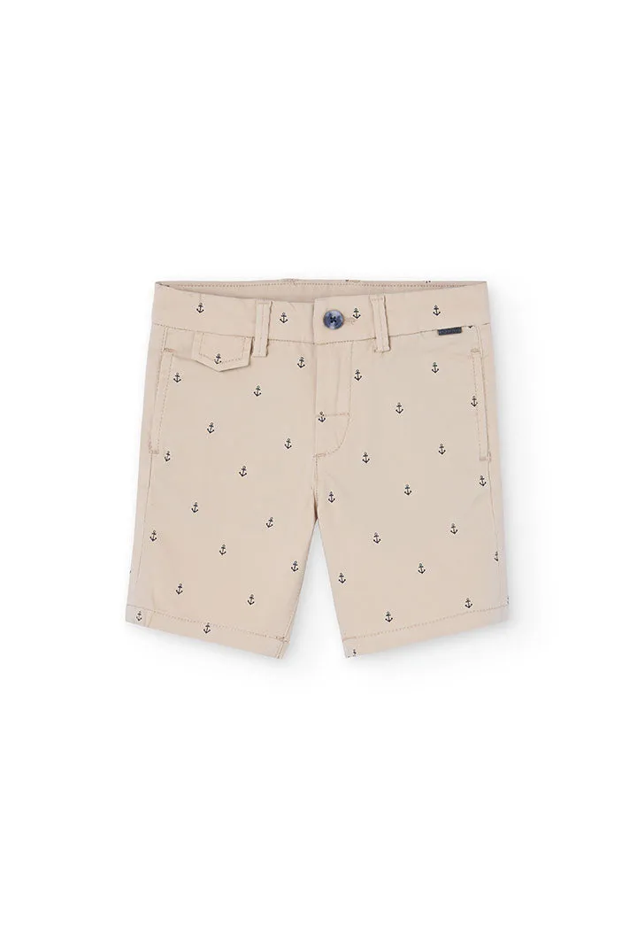 Satin bermuda shorts for boy -BCI - 738378