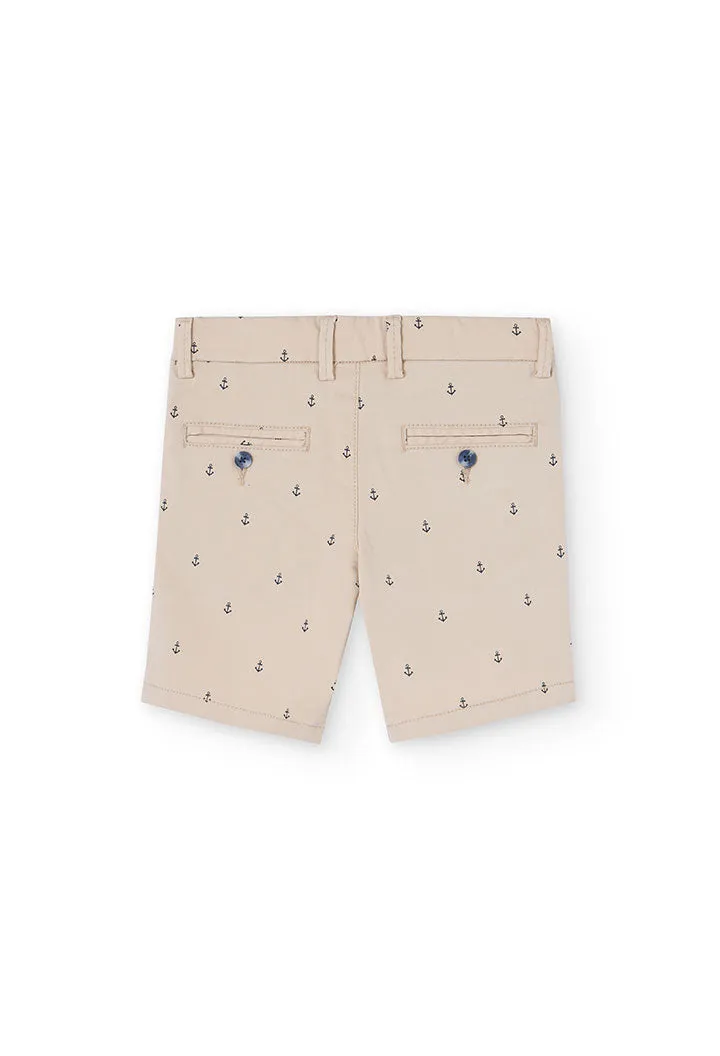Satin bermuda shorts for boy -BCI - 738378