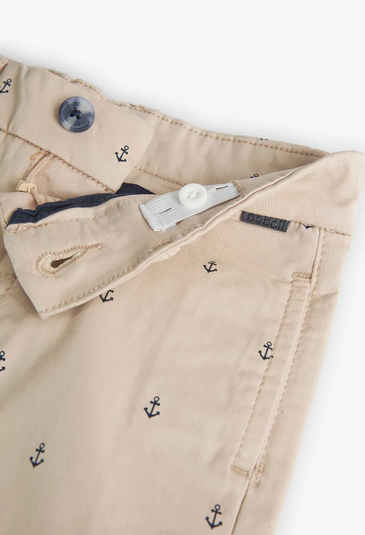 Satin bermuda shorts for boy -BCI - 738378