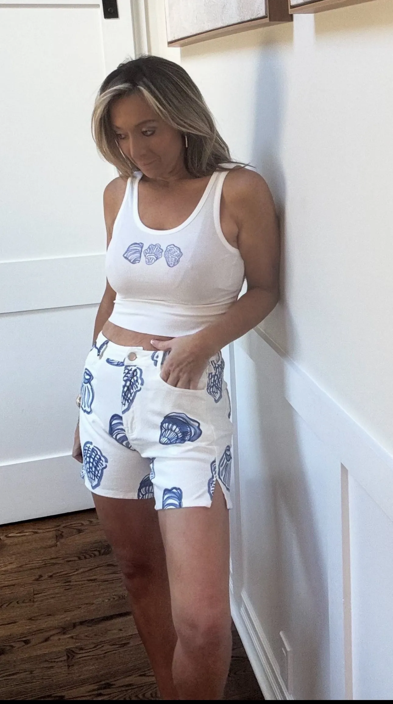 SEASHELL PRINT SHORTS