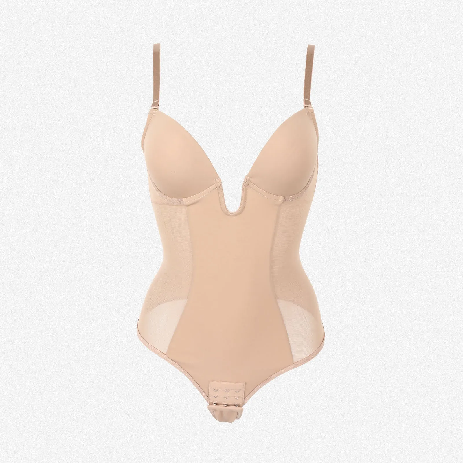Shaperin Backless U Plunge Thong Shapewear Bodysuit