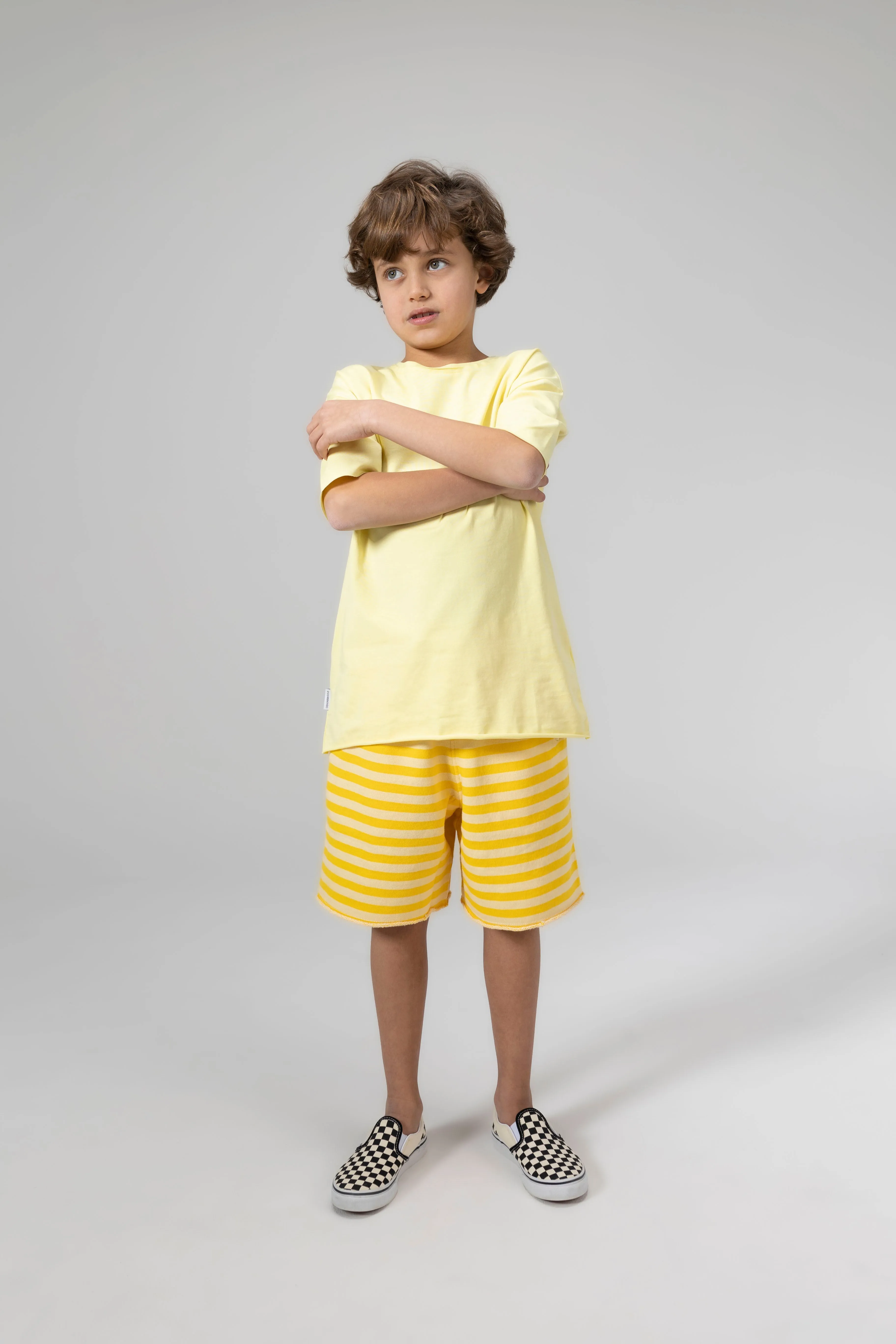 Short Oversized Lemon Twist Stripe