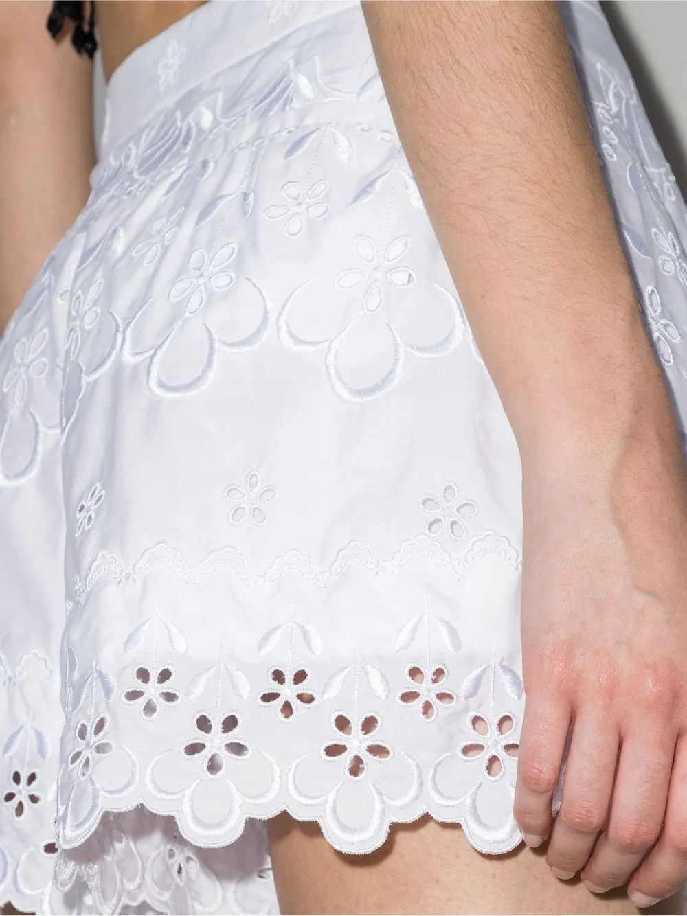 Shorts With Embroidered Trim