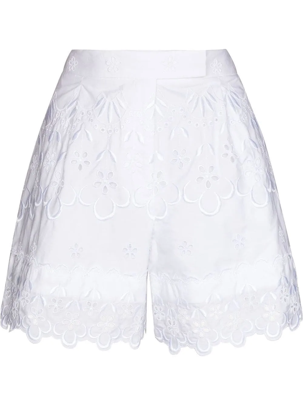 Shorts With Embroidered Trim