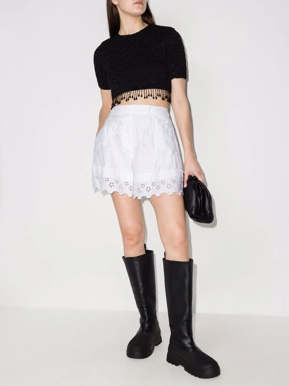 Shorts With Embroidered Trim