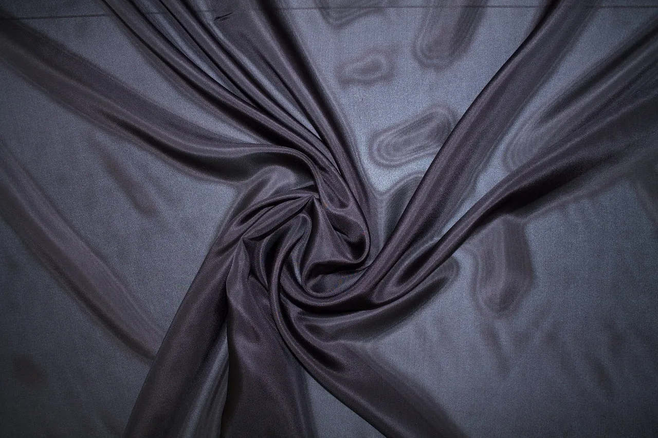 Silk Habotai Lining - Midnight Brown