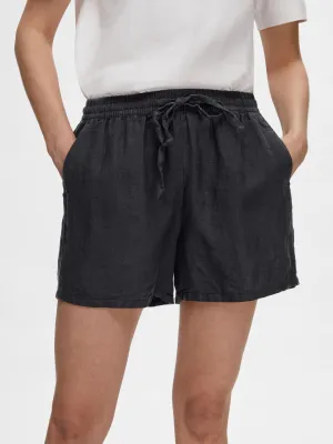 SLF Linnie Linen Shorts in Black
