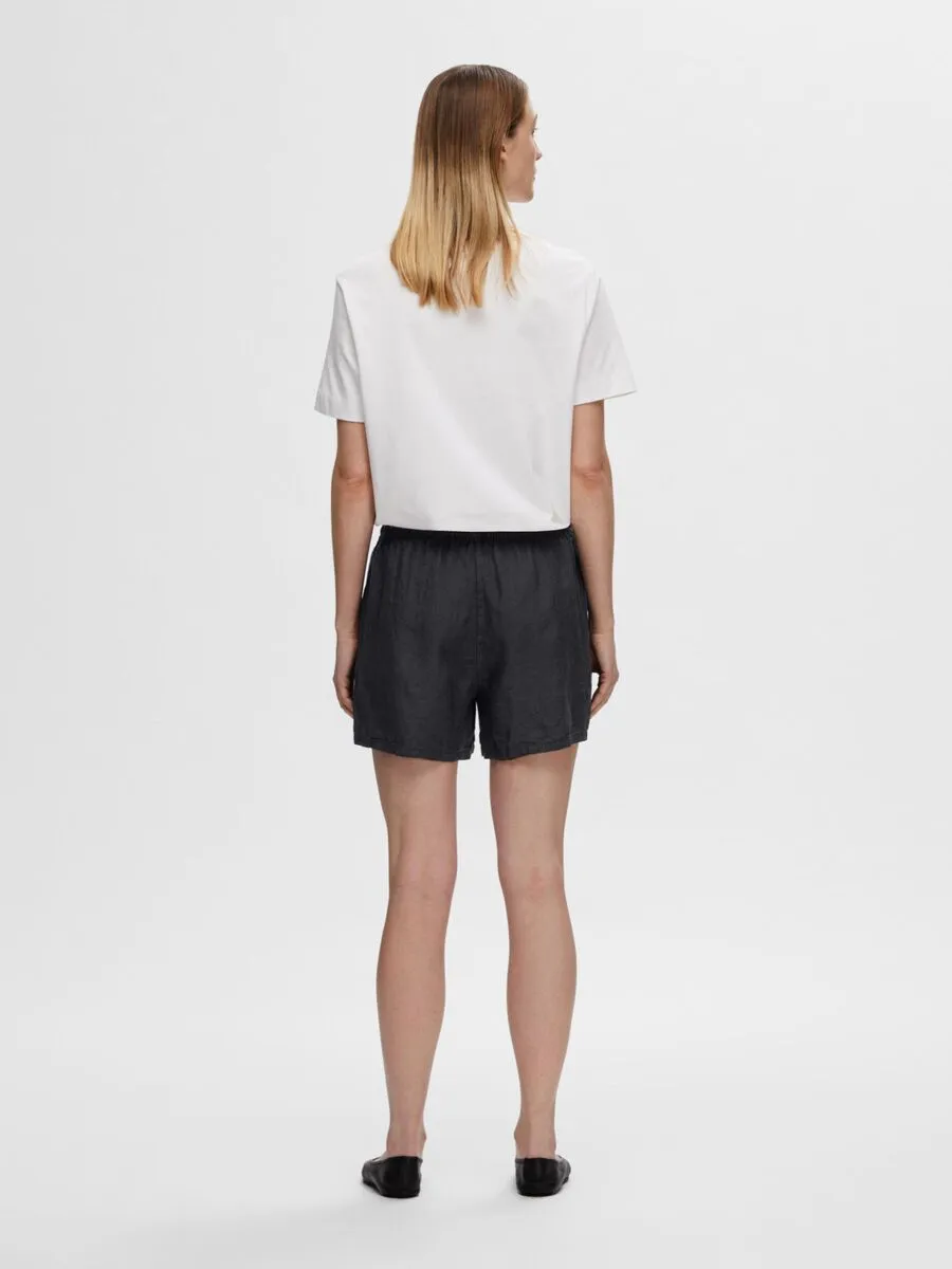 SLF Linnie Linen Shorts in Black