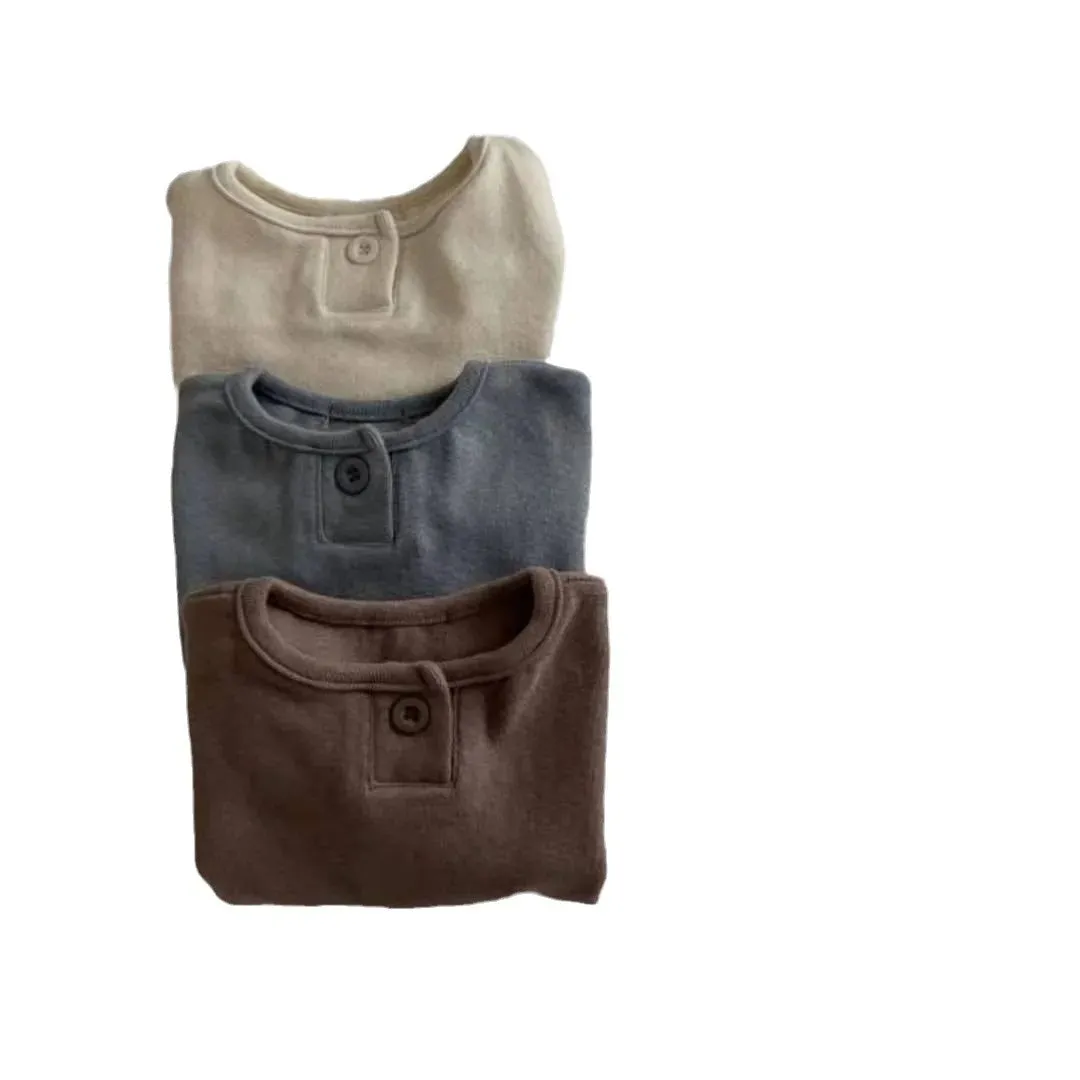 Solid Casual Long-Sleeved T-Shirt