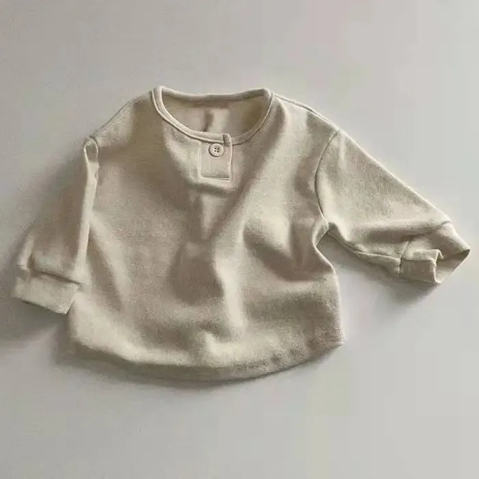 Solid Casual Long-Sleeved T-Shirt