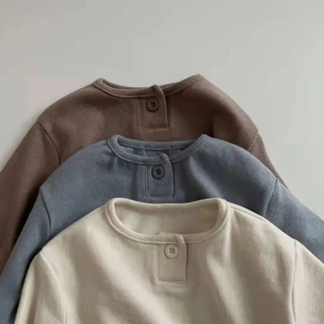 Solid Casual Long-Sleeved T-Shirt