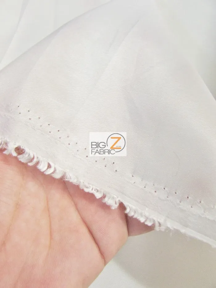 Solid Polyester Taffeta 58"/60" Fabric / Ivory / Sold By The Yard