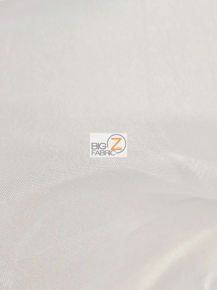 Solid Polyester Taffeta 58"/60" Fabric / Ivory / Sold By The Yard