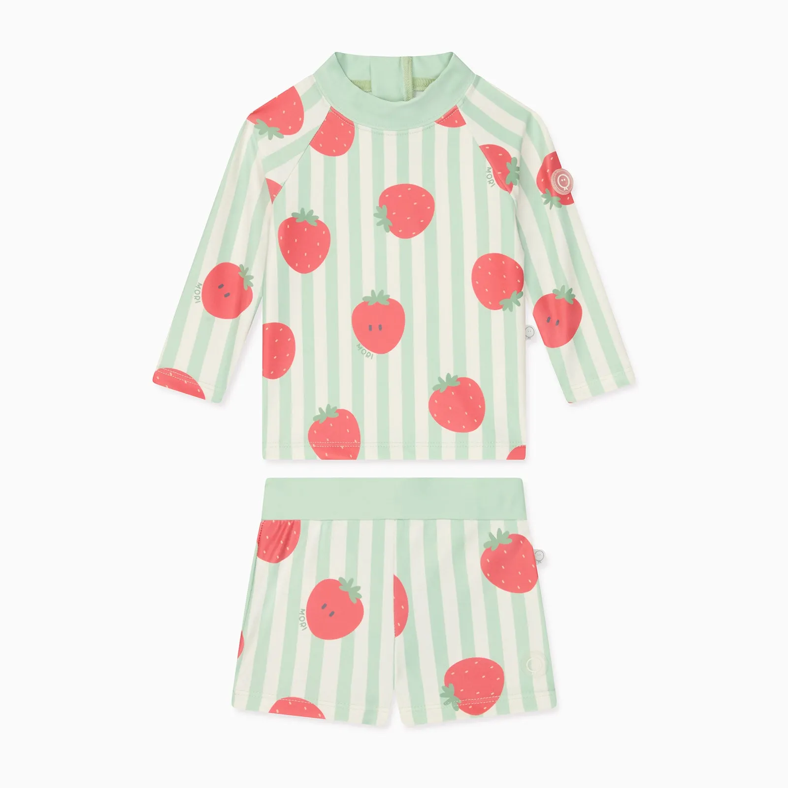 Strawberry Rashguard & Shorts Outfit