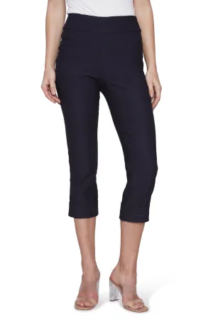 Stretch Twill Cuffed Capri