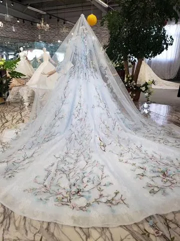 Stunning Light Blue Ball Gown Wedding Dresses, Quinceanera Dresses PFW0362