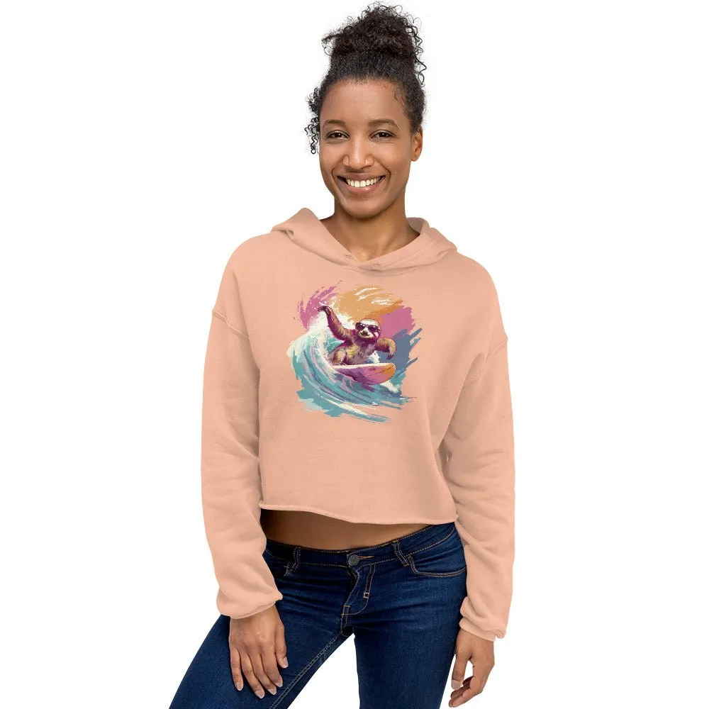 Surf hoodie - crop surfer hoodie for women