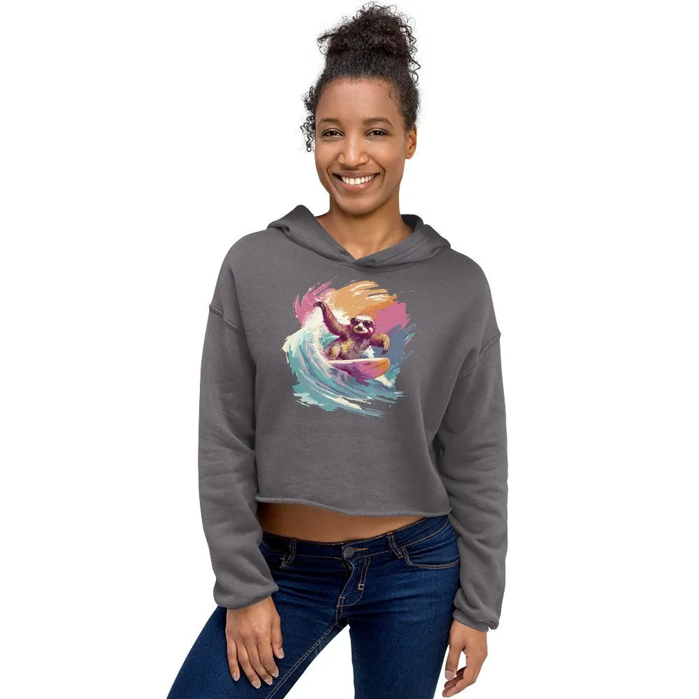 Surf hoodie - crop surfer hoodie for women
