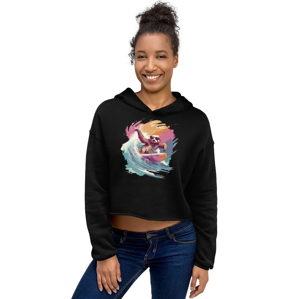 Surf hoodie - crop surfer hoodie for women